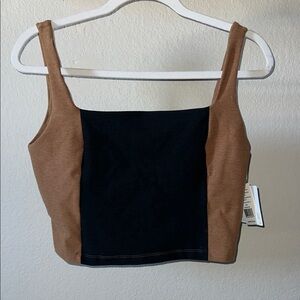 Beyond Yoga Black and Brown Crop Top